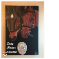 Mounted Patrol Horse Painting 202//202